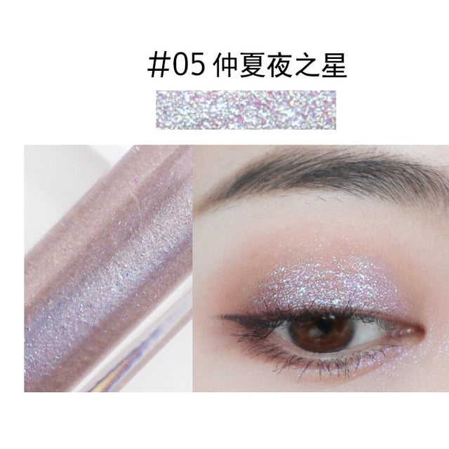 LIquid Eye shadow Pearl light Flash film Brilliant Pearl light Highlight Flash powder Lying silkworm juice