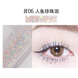 LIquid Eye shadow Pearl light Flash film Brilliant Pearl light Highlight Flash powder Lying silkworm juice