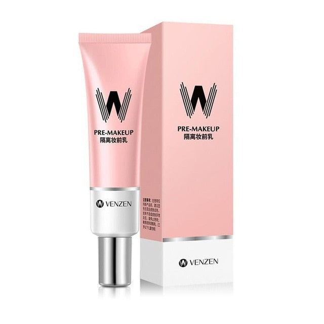 30ml VENZEN W Primer Make Up Shrink Pore Primer Base Smooth Face Brighten Makeup Skin Invisible Pores Concealer Korea Cosmetics