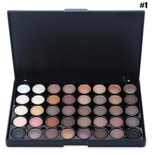 Load image into Gallery viewer, 40 Colors Eye Makeup Nude Matte Shimmer Eyeshadow Pallete Glitter Powder Eye Shadow Smoky Earth Shadows Brush Set Stamp Pigment