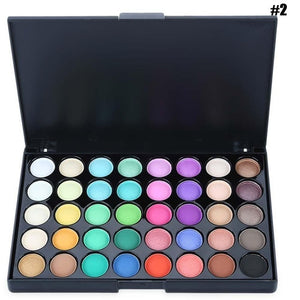 40 Colors Eye Makeup Nude Matte Shimmer Eyeshadow Pallete Glitter Powder Eye Shadow Smoky Earth Shadows Brush Set Stamp Pigment