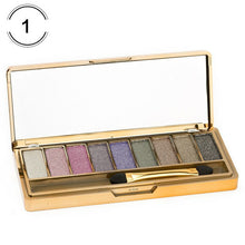 Load image into Gallery viewer, Professional Eye Shadow Pallete Makeup 9 Colors Diamond Bright Glitter Shiny Eyeshadow Make Up Palette Waterproof With Brush