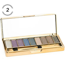 Load image into Gallery viewer, Professional Eye Shadow Pallete Makeup 9 Colors Diamond Bright Glitter Shiny Eyeshadow Make Up Palette Waterproof With Brush