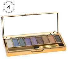 Load image into Gallery viewer, Professional Eye Shadow Pallete Makeup 9 Colors Diamond Bright Glitter Shiny Eyeshadow Make Up Palette Waterproof With Brush