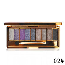 Load image into Gallery viewer, Professional Eye Shadow Pallete Makeup 9 Colors Diamond Bright Glitter Shiny Eyeshadow Make Up Palette Waterproof With Brush