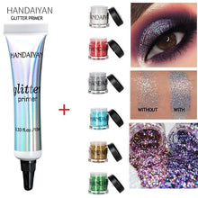 Load image into Gallery viewer, HANDAIYAN Holographic Glitter Sequins Eye Shadow + Eye Prime Shimmer Diamond Face Body Shiny Skin Festival Makeup TSLM1