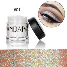 Load image into Gallery viewer, HANDAIYAN Holographic Glitter Sequins Eye Shadow + Eye Prime Shimmer Diamond Face Body Shiny Skin Festival Makeup TSLM1