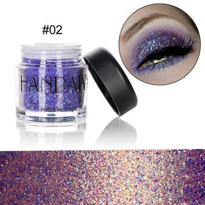 HANDAIYAN Holographic Glitter Sequins Eye Shadow + Eye Prime Shimmer Diamond Face Body Shiny Skin Festival Makeup TSLM1