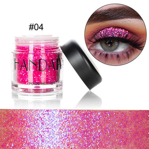 HANDAIYAN Holographic Glitter Sequins Eye Shadow + Eye Prime Shimmer Diamond Face Body Shiny Skin Festival Makeup TSLM1