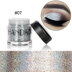 HANDAIYAN Holographic Glitter Sequins Eye Shadow + Eye Prime Shimmer Diamond Face Body Shiny Skin Festival Makeup TSLM1