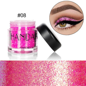 HANDAIYAN Holographic Glitter Sequins Eye Shadow + Eye Prime Shimmer Diamond Face Body Shiny Skin Festival Makeup TSLM1