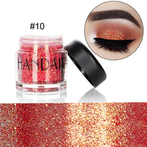 HANDAIYAN Holographic Glitter Sequins Eye Shadow + Eye Prime Shimmer Diamond Face Body Shiny Skin Festival Makeup TSLM1