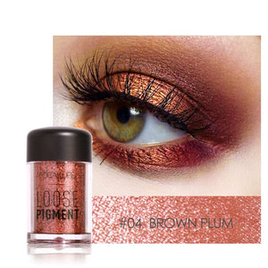 FOCALLURE Glitter Eye Shadow Powder Pigment Easy To Wear Professional Eye Makeup Shimmer Loose Powder Eyeshadow