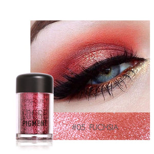 FOCALLURE Glitter Eye Shadow Powder Pigment Easy To Wear Professional Eye Makeup Shimmer Loose Powder Eyeshadow