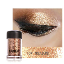 Load image into Gallery viewer, FOCALLURE Glitter Eye Shadow Powder Pigment Easy To Wear Professional Eye Makeup Shimmer Loose Powder Eyeshadow