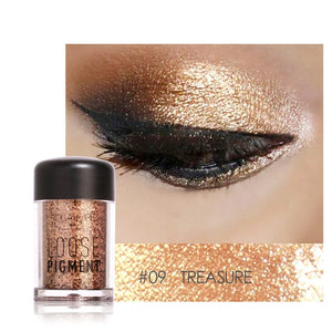 FOCALLURE Glitter Eye Shadow Powder Pigment Easy To Wear Professional Eye Makeup Shimmer Loose Powder Eyeshadow