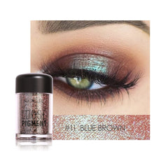 Load image into Gallery viewer, FOCALLURE Glitter Eye Shadow Powder Pigment Easy To Wear Professional Eye Makeup Shimmer Loose Powder Eyeshadow