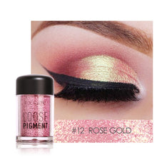 Load image into Gallery viewer, FOCALLURE Glitter Eye Shadow Powder Pigment Easy To Wear Professional Eye Makeup Shimmer Loose Powder Eyeshadow