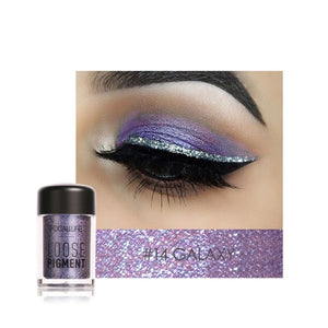 FOCALLURE Glitter Eye Shadow Powder Pigment Easy To Wear Professional Eye Makeup Shimmer Loose Powder Eyeshadow