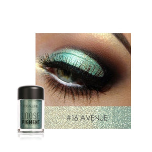 FOCALLURE Glitter Eye Shadow Powder Pigment Easy To Wear Professional Eye Makeup Shimmer Loose Powder Eyeshadow